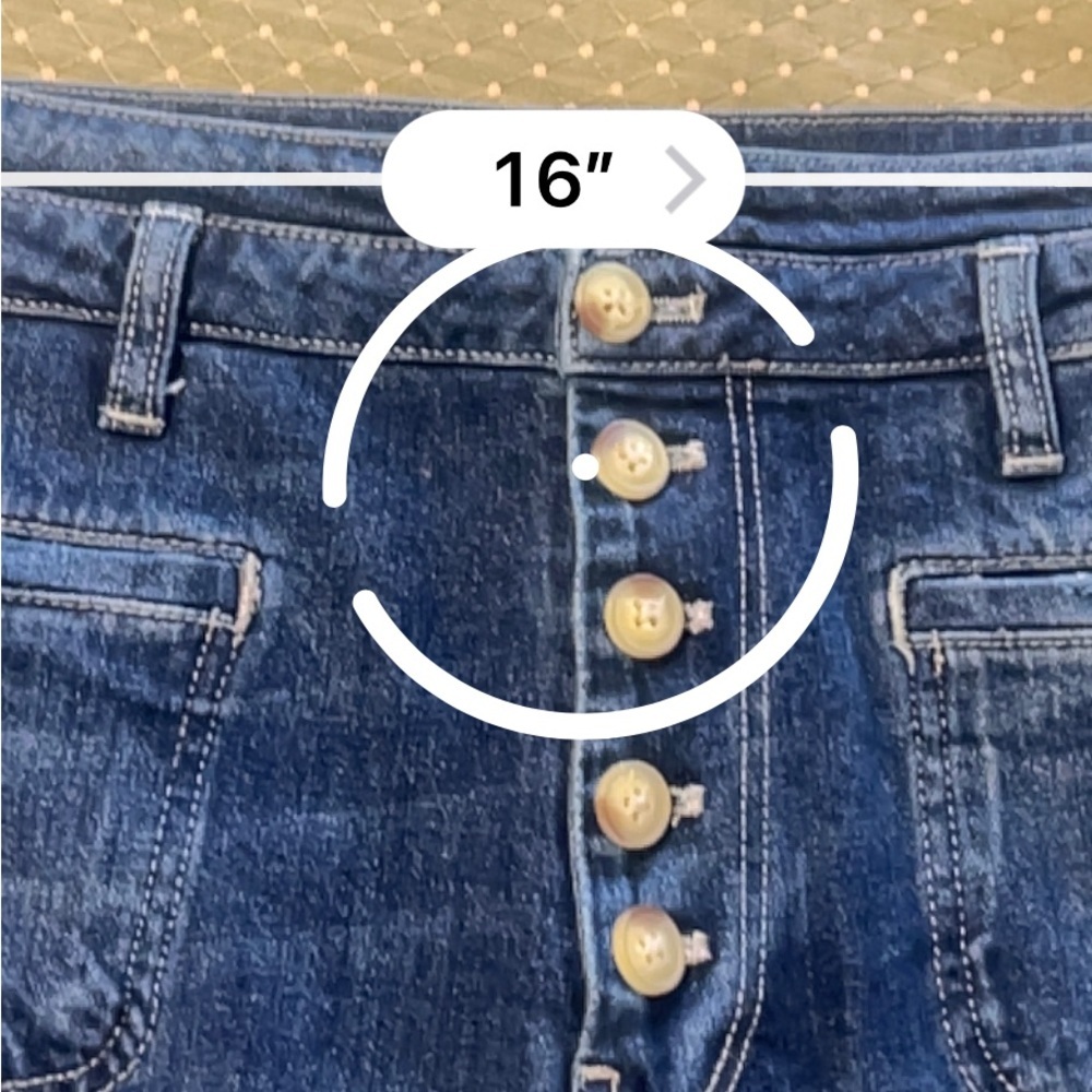 Anthropologie Pilcro High-Rise Slim Utility Jeans size 29 denim dark - Picture 7 of 7